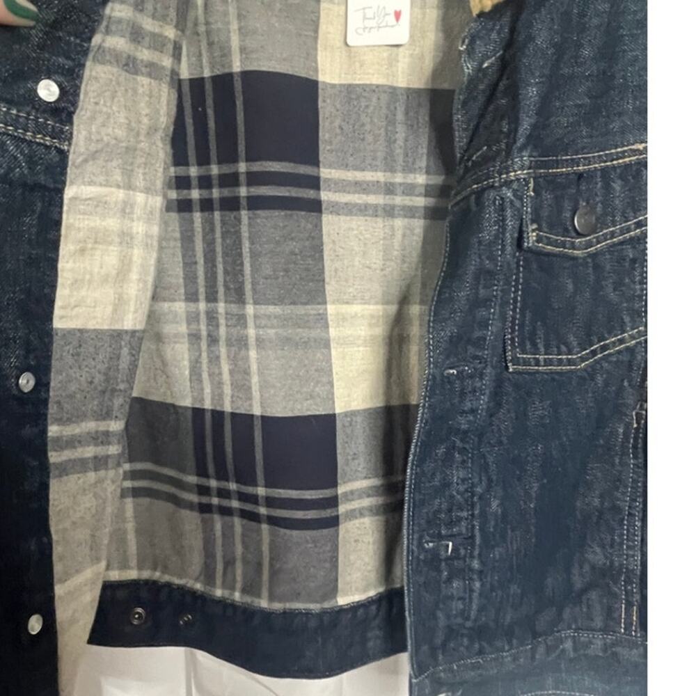 Gap Kids Unisex Denim Jacket with Sherpa Lined Collar XXL - Picture 9 of 11